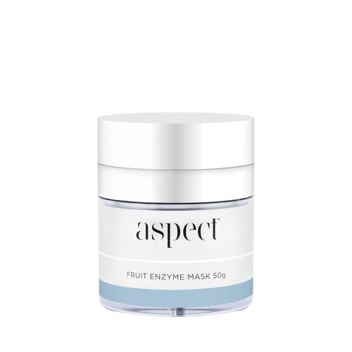 Aspect Fruit Enzyme Mask-Cove Medispa-Skincare-treatments-Australia-Perth-Description: Exfoliating gel-mask. All skin types, ageing, pigmentation. Key Ingredients and Benefits: • Fruit Enzyme Complex | A blend of Pineapple, Grapefruit, Pomegranate, Acai Berry and Cranberry to help smooth skin texture. • Coffee Extract | Helps to re- energise skin. • Vitamin A, B, C & E | A powerhouse vitamin complex to help illuminate appearance Use: Apply a large pearl sized amount and massage into dry skin unt