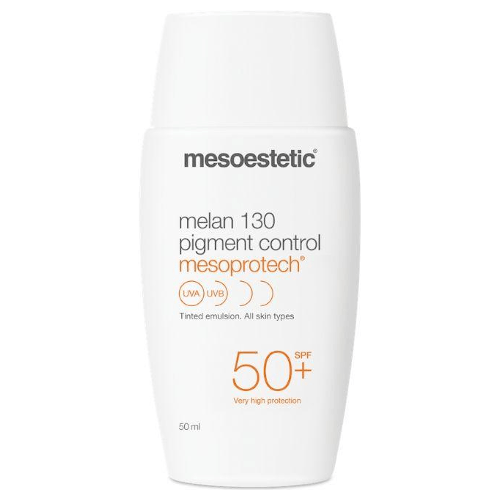 Melan 130 Pigment Control SPF 50+-Cove Medispa-Skincare-treatments-Australia-Perth-Skin with pigmentation imperfections. Very high factor sun protection. A depigmenting ingredient helps regulate melanin synthesis by reinforcingthe preventative anti spot action. A coloured texture that provides a natural tone and softens imperfections, unifying even the skin tone.