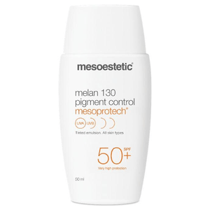 Melan 130 Pigment Control SPF 50+-Cove Medispa-Skincare-treatments-Australia-Perth-Skin with pigmentation imperfections. Very high factor sun protection. A depigmenting ingredient helps regulate melanin synthesis by reinforcingthe preventative anti spot action. A coloured texture that provides a natural tone and softens imperfections, unifying even the skin tone.
